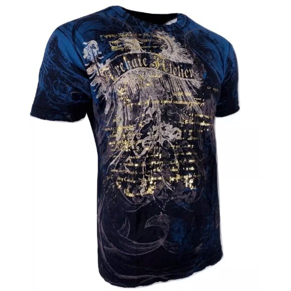 ARCHIAC BY AFFLICTION Men's T-Shirt S/S CASCO Bike - Picture 5 of 7